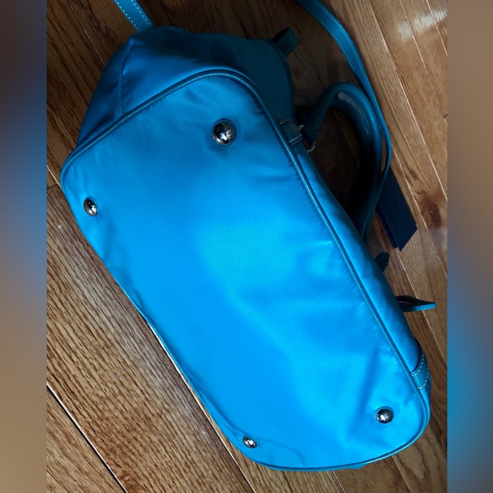 Prada Borsa A Mano Handbag Turquoise / Blue Tessuto + Soft CA BN1841 Tote Hobo - Picture 9 of 17